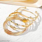 Twisted Gold Open Bangle Bracelet